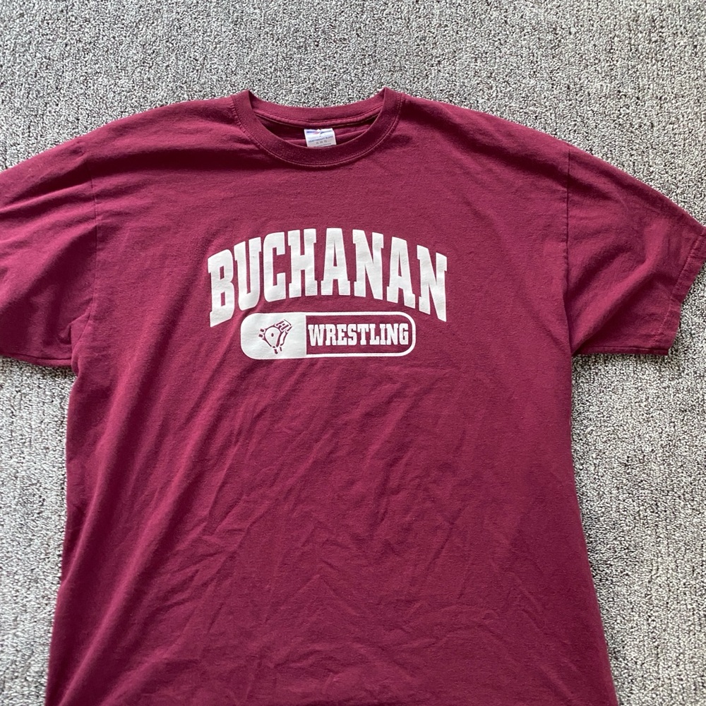 Buchanan Wrestling Maroon Men's Shirt